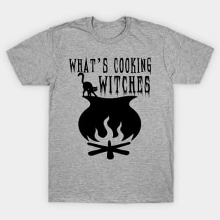 What is Cooking Witches - Cat on Cauldron T-Shirt